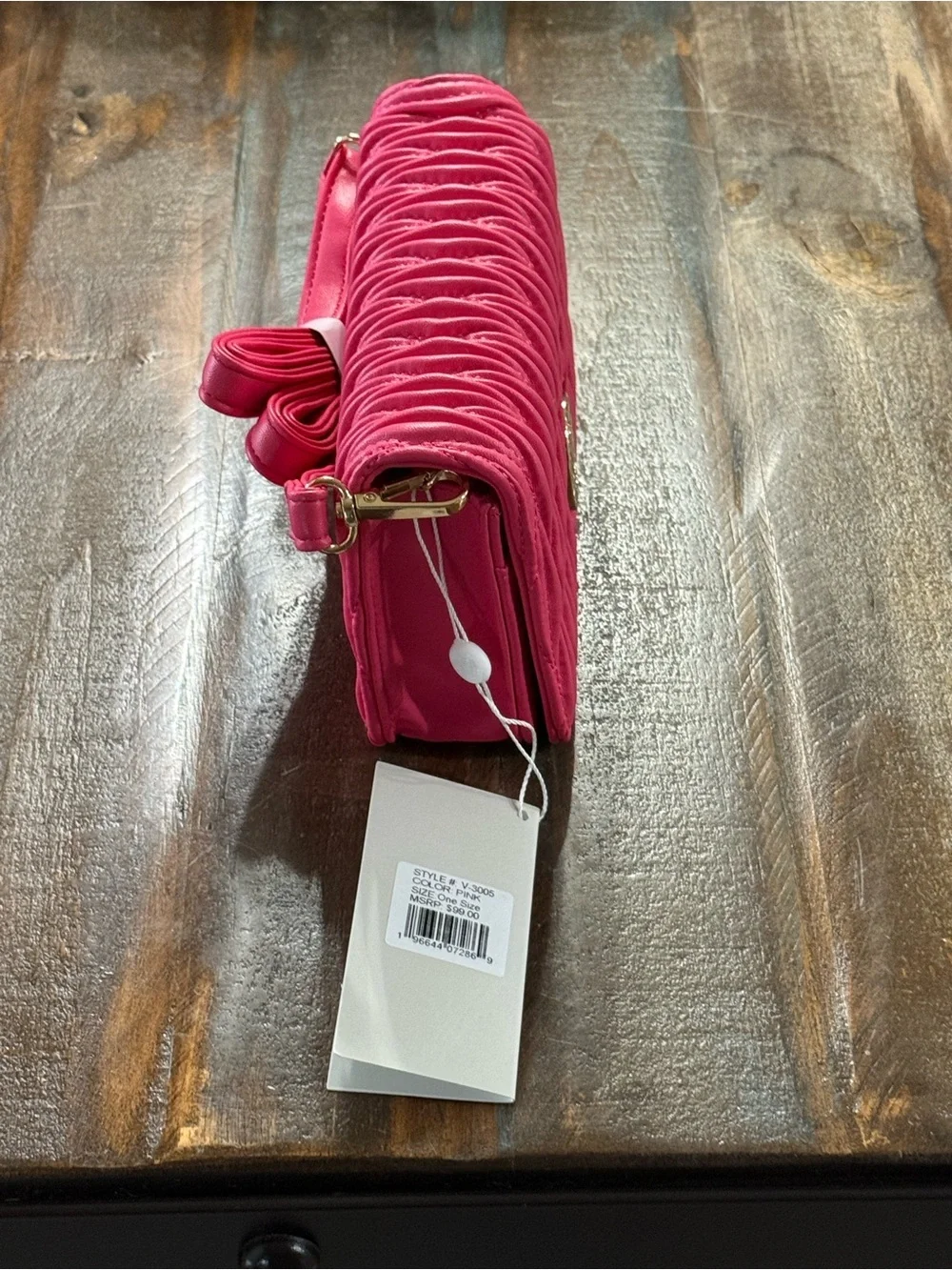 Valentino Orlandi Pink Quilted Crossbody Bag NWT
